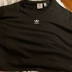 Plain black adidas crop top size XL fits like a large,worn once.